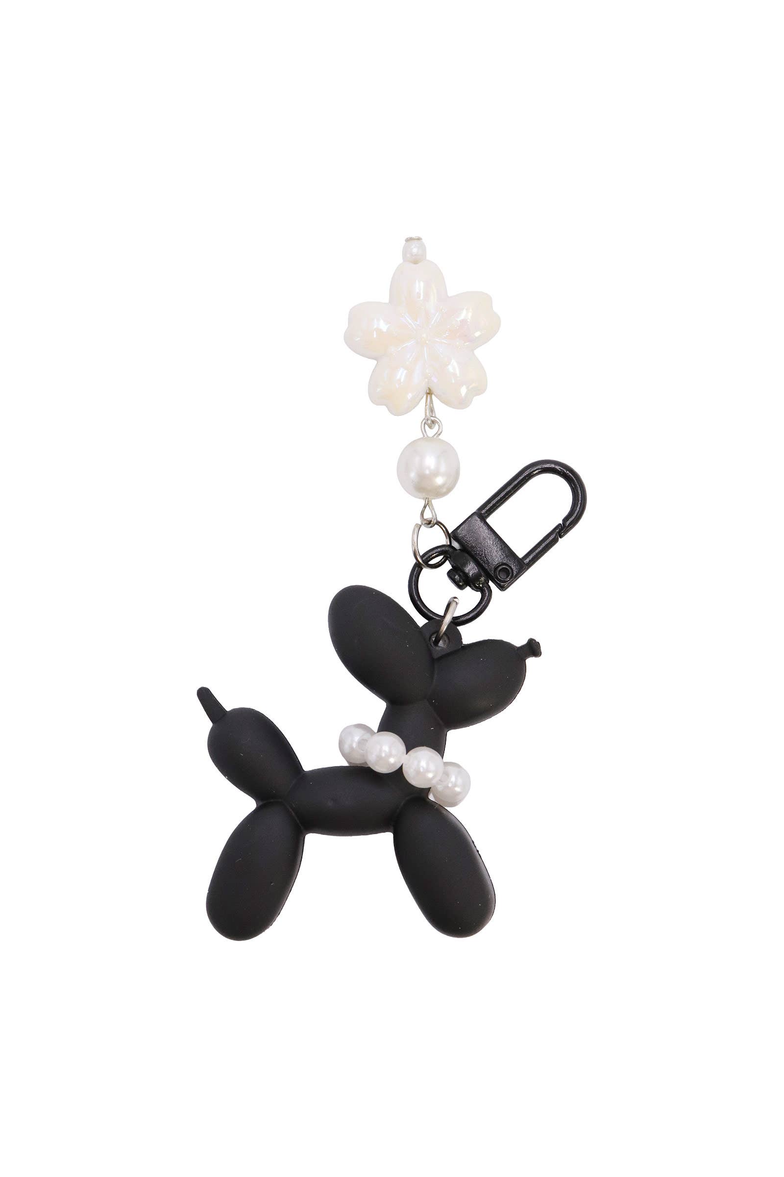 ASSORTED Matte Balloon Dog Pearlescent Resin Key Chain for wholesale on Faire8
