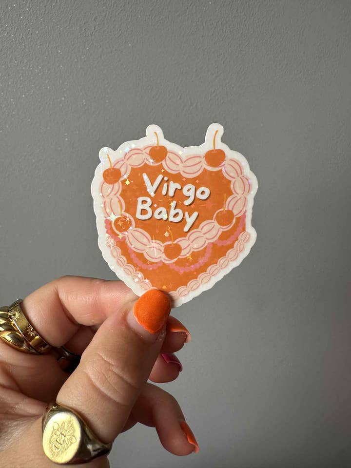 Virgo Baby Star Sign Zodiac Astrology Vinyl Glitter Sticker for wholesale by Printicole