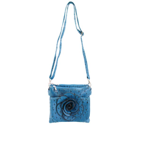 22 Tote - Wholesale Crossbody Bag - Women's - Floral Ostrich Crossbody Bag14