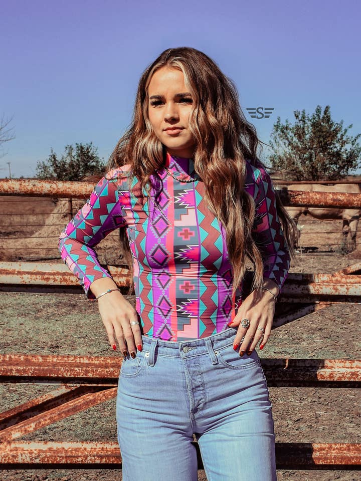 Vintage Geo-undertröja för wholesale av Flying S Company