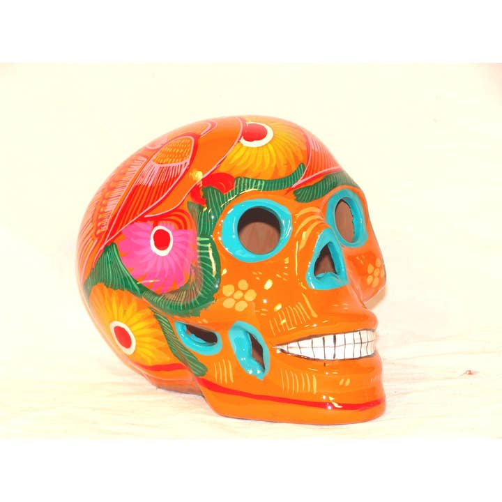 Sukkerkranium Lille dobbeltfyret keramik 4,5 „x 4.5" Mexico Fo for engroshandel hos Sanyork Fair Trade
