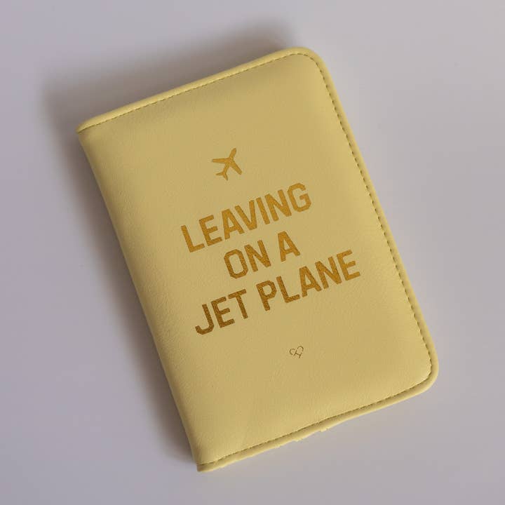 The Cold Hearted Collective - Wholesale Passport Case - Women's - Leaving On A Jet Plane Passport Cover Wallet Pastel Yellow