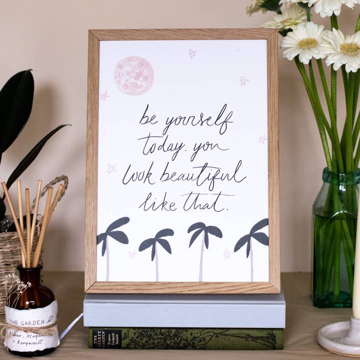 Be Yourself A4 Wall Print for wholesale by The Hidden Pearl Studio