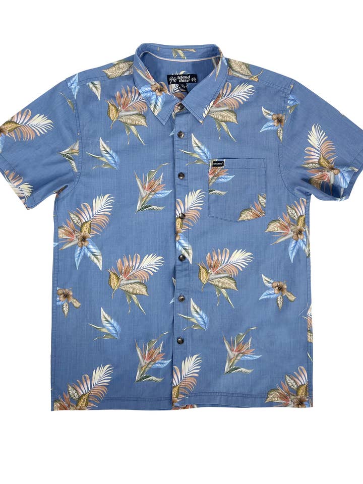 Camisas hawaianas para hombre, camisas tejidas con botones STEVENS REEF para venta al por mayor de Islandhaze