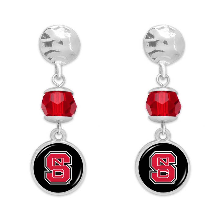 From The Heart - Wholesale Dangle Earrings - NC State Wolfpack Ivy Earrings