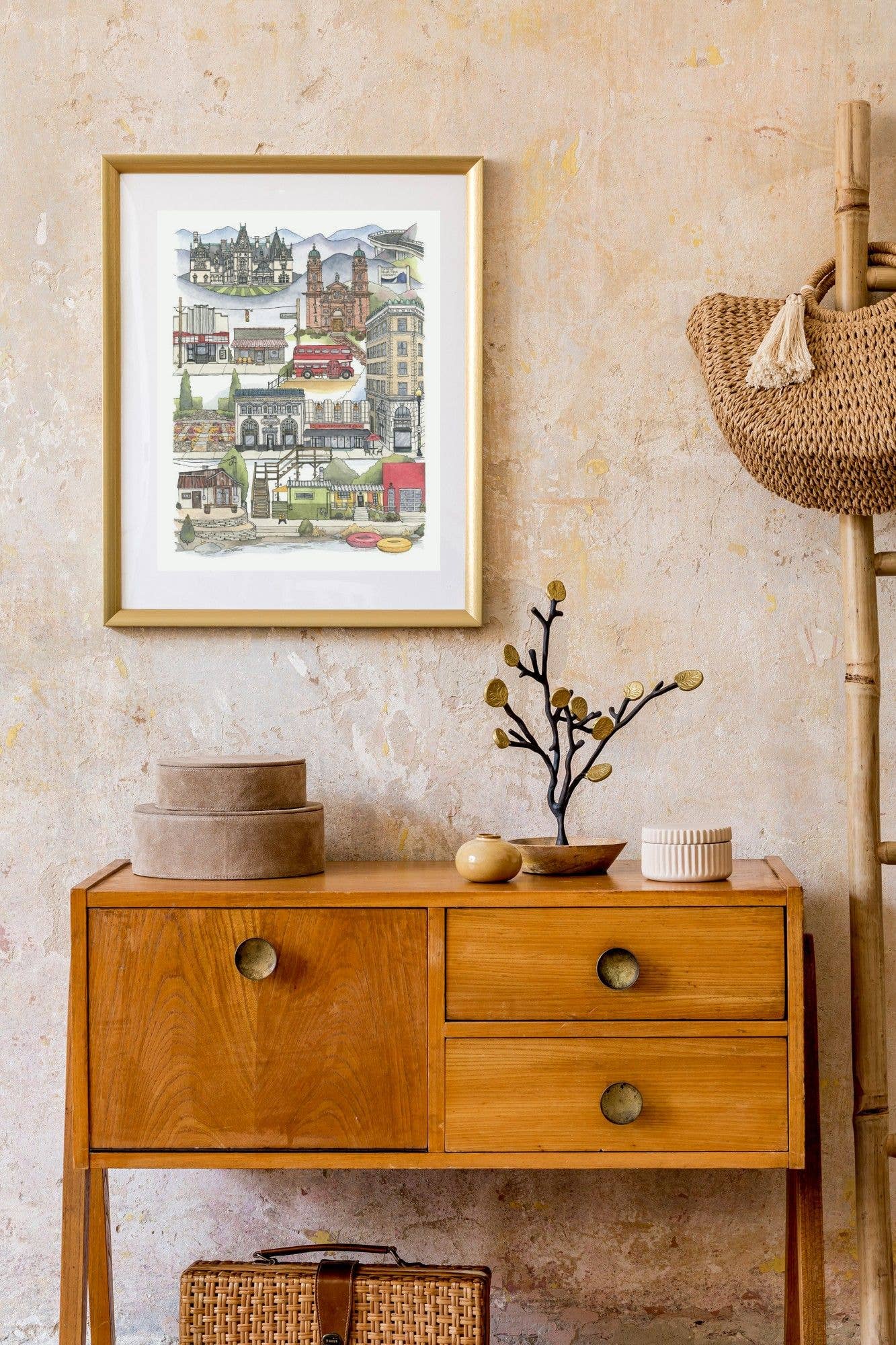 Papermill Creative - Wholesale Art Print - Asheville, North Carolina watercolor art print1