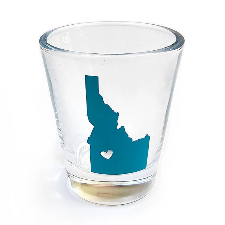 Idaho Heart Shot Glass for wholesale by Ladybug Press