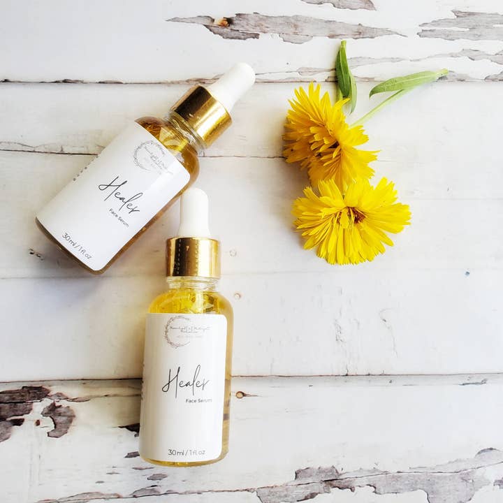 Moonlight at Midnight Holistics – wholesale Ansiktsolja – The Healer Organic Calendula & Neroli Blommig ansiktsoljeserum3