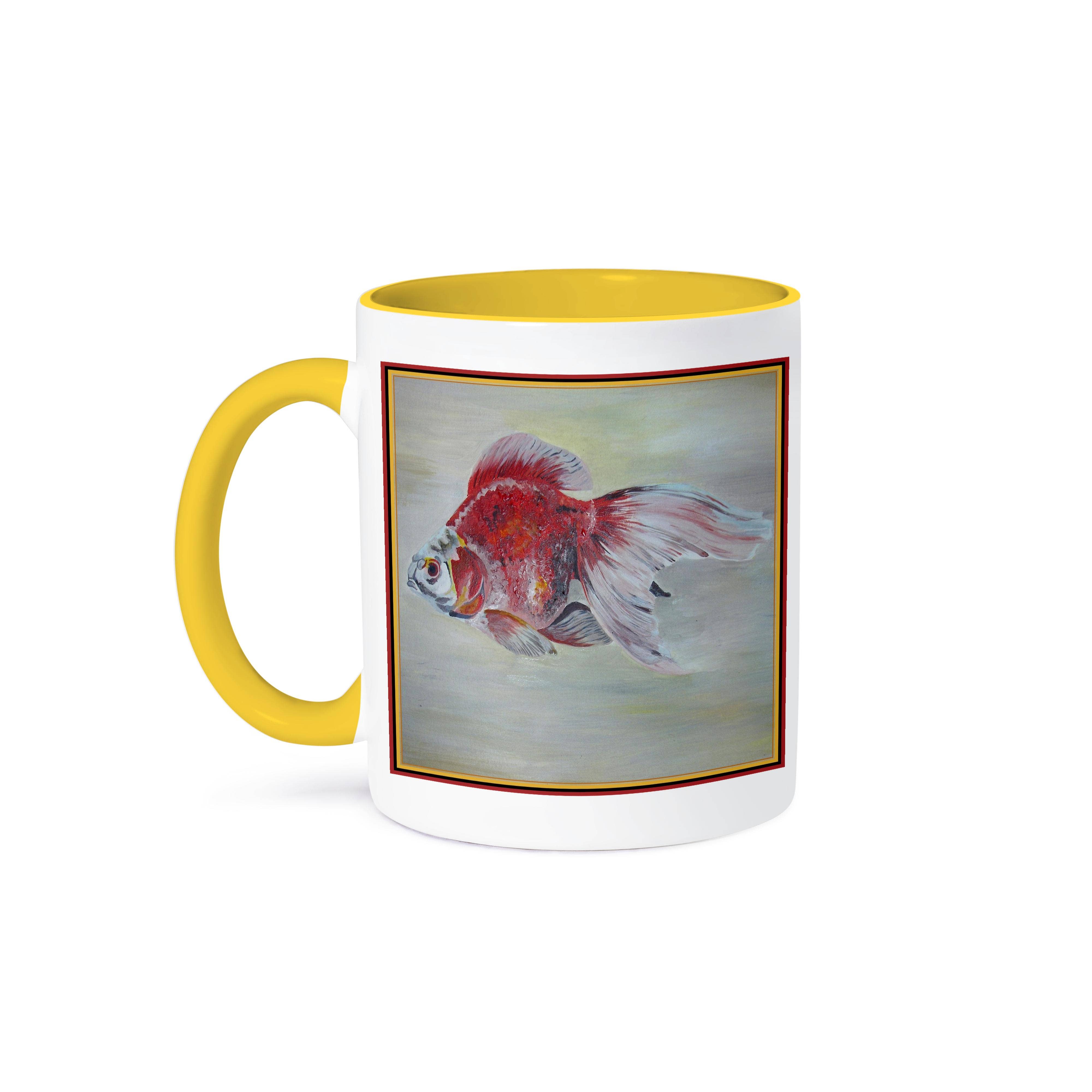 3dRose - Vente Tasse à café - 3dRose, Poisson rouge Ryukin - poisson rouge, ryukin, queue de voile, poisson, poisson d'aquarium, poisson d'eau douce, Tasse0