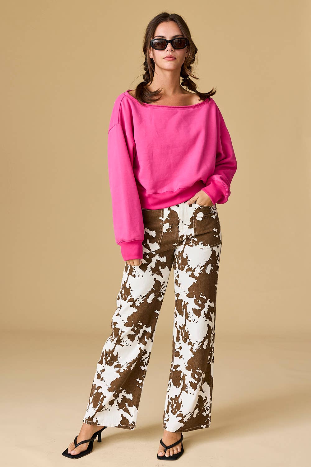 Papermoon - Wholesale Sweatshirt - Women's - PT17835 - Alina Off Shoulder Cropped Sweatshirt19