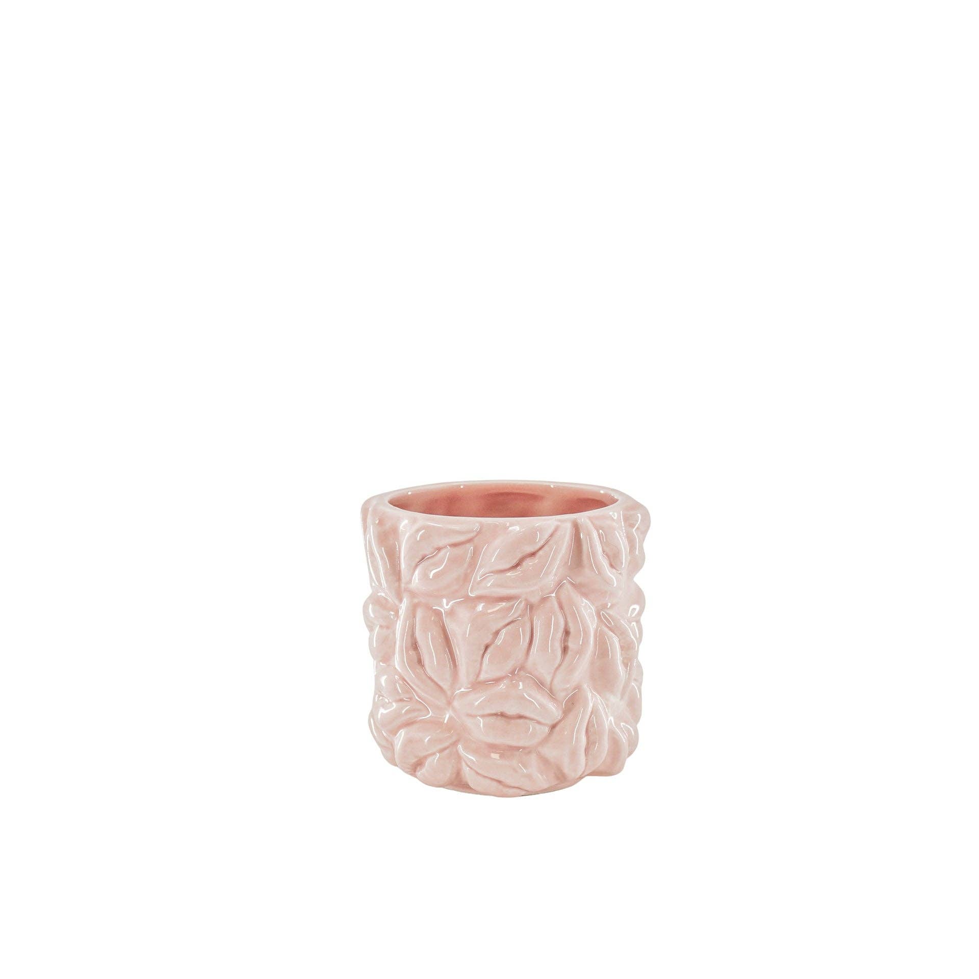 Housevitamin bv – wholesale Plant pot – Pot - Kisses - Ceramics - Light Pink - 11x11x11,5cm0