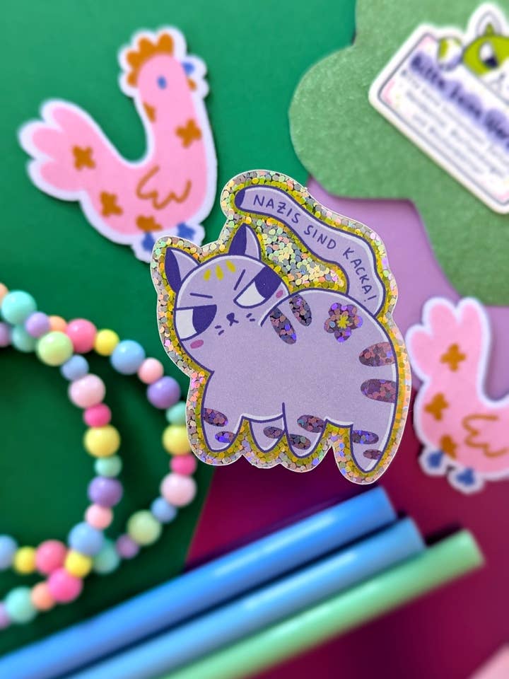 Nazister är skit klistermärke för wholesale av Studio Kumimi