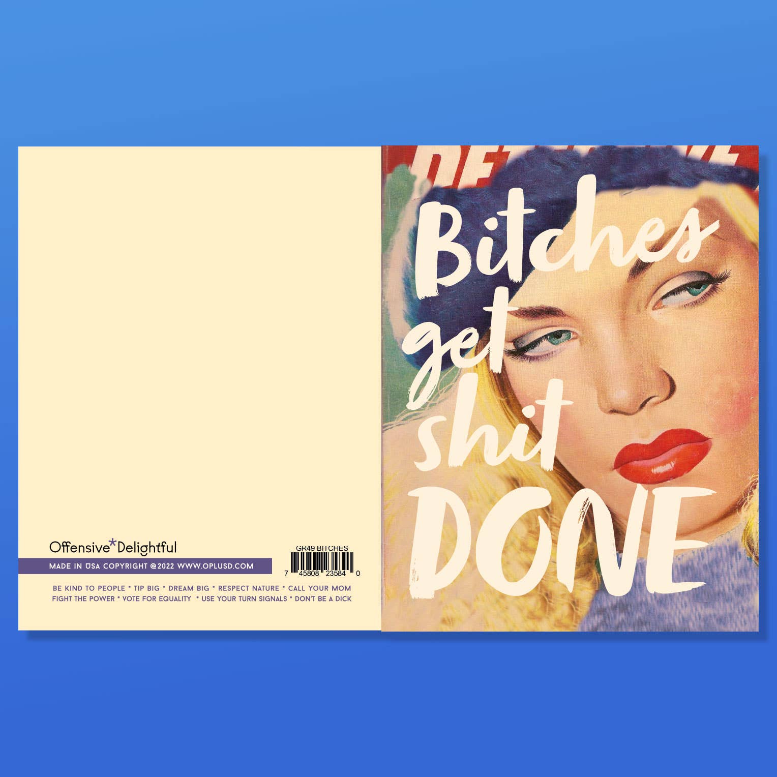 offensivedelightful – Großhandel Grußkarten für den Alltag – SCHLAMPE SCHAFFT WAS! fabelhafte Grußkarte1