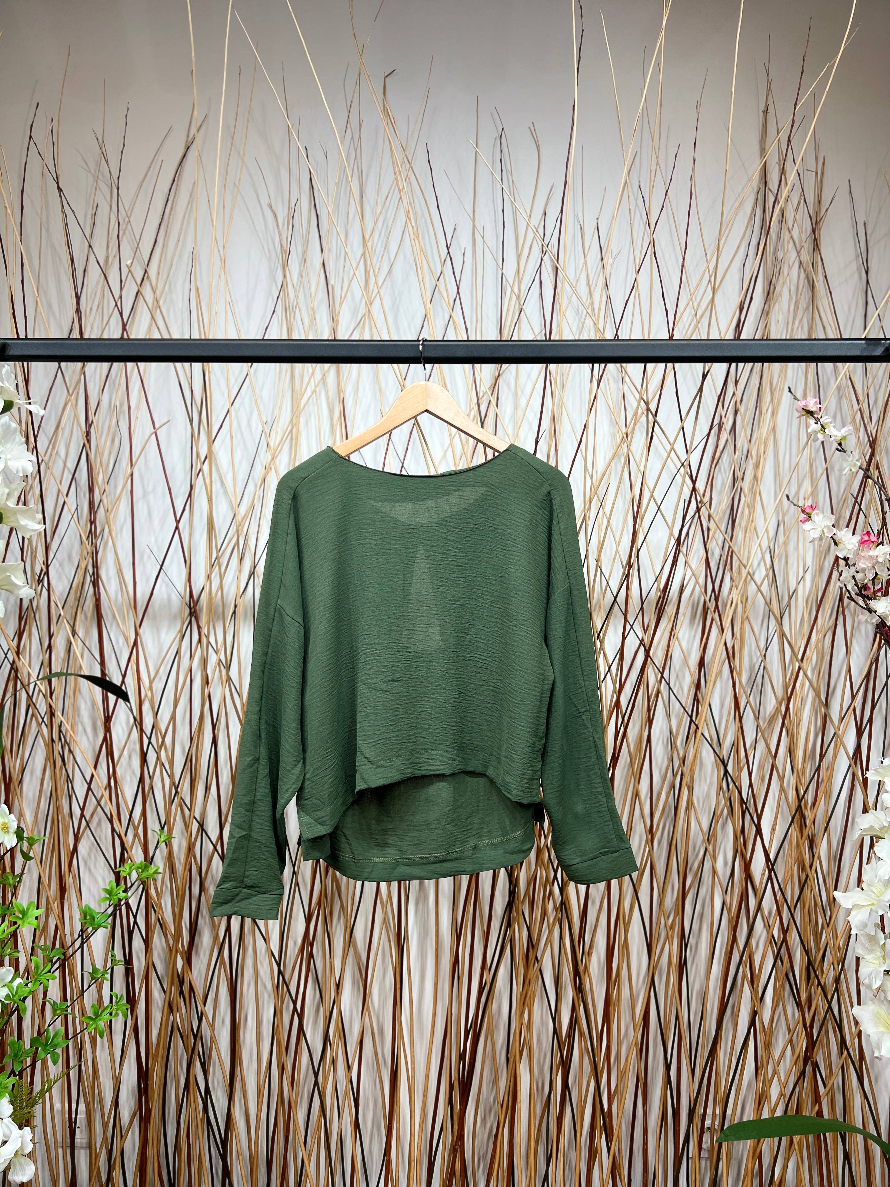 L'Emotion – wholesale T-shirt (utan tryck) – Dam – Långärmad T-shirt med vattendroppe halsringning med slits rygg5