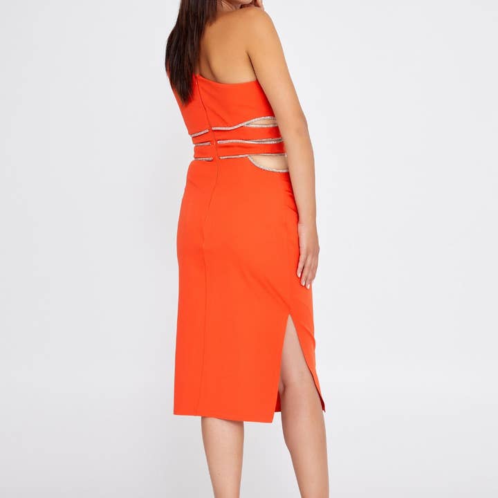 Vestido Amy Orange para venta al por mayor de RK Boutique