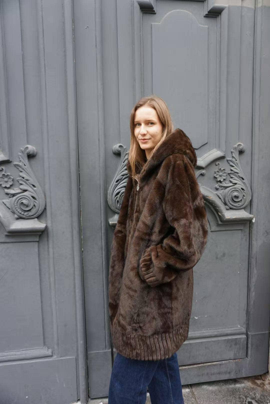 CIAO MILANO - Wholesale Fur/Faux Fur Coat - Women's - 284012 Faux fur hooded coat3