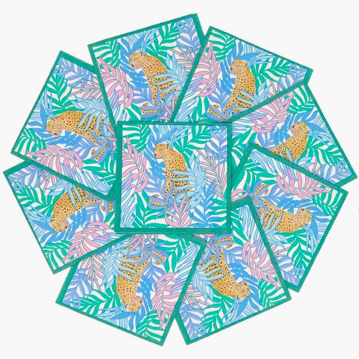 Serviettes à cocktail Jungle Léopard | Lot de 20 pour la vente par Lucy Grymes Designs