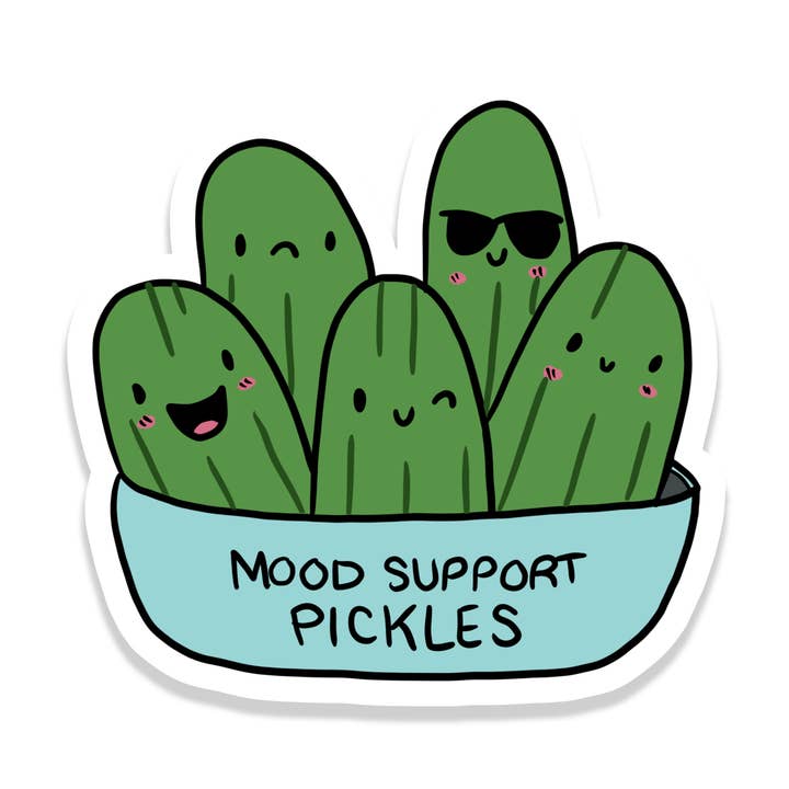 Support Pickles | Mental | Waterproof Sticker | 3" for wholesale by Rebel and Siren Stickers