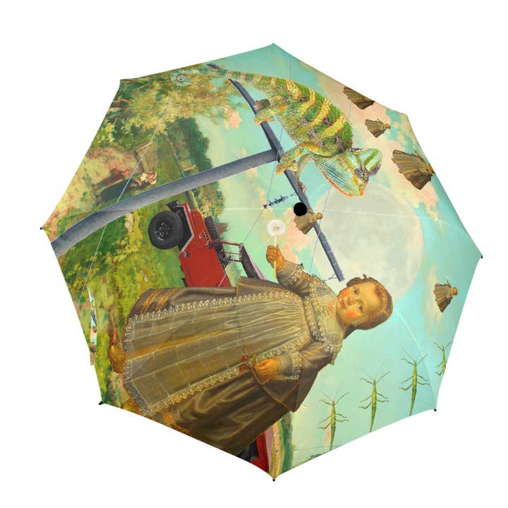 Bønes and Balløøns - Vente Parapluie – unisexe - Parapluie pliant semi-automatique DANDELIONS1
