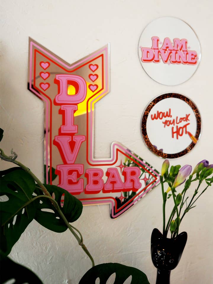 Retro Dive Bar Mirror (2 Sizes) for wholesale by Printed Weird
