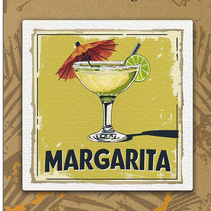 Margarita With Umbrella Mini Masterpiece Magnet for wholesale by Tipsy Coasters & Gifts