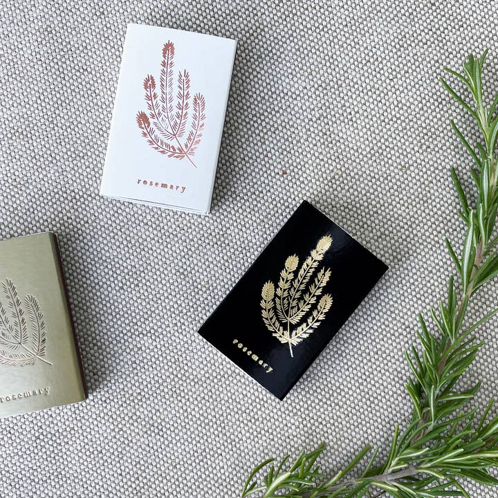 Studio Portmanteau - Wholesale Matches - Rosemary Matchbox | Herbal Candle Gift | Plant Kitchen Decor3
