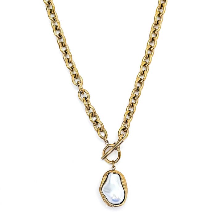 BELJOY - Wholesale Pendant/Charm Necklace - Cora Baroque Pearl Necklace2