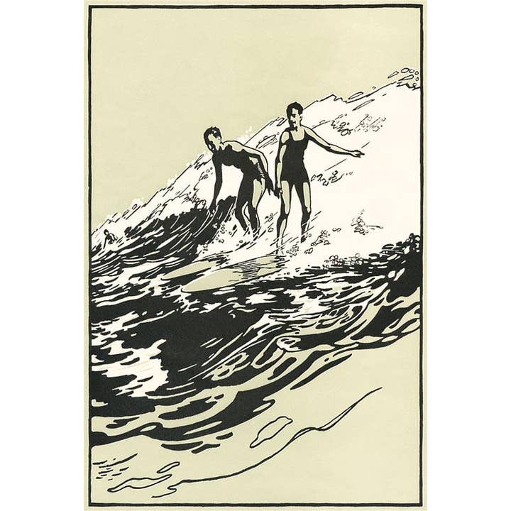 Greeting Card HI-413 Surfers for wholesale by Found Image Press