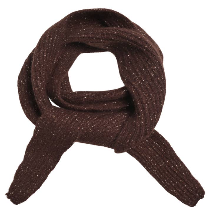 Cashmere tørklæde Ella-cs med lurex i mørkebrun for engroshandel hos cute stuff GmbH