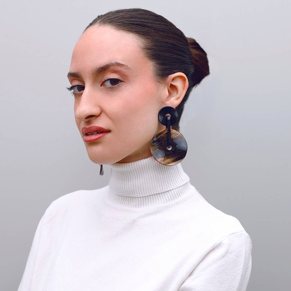 Sonata - Wholesale Snap Jewelry - Resin Ring Drop Earrings4