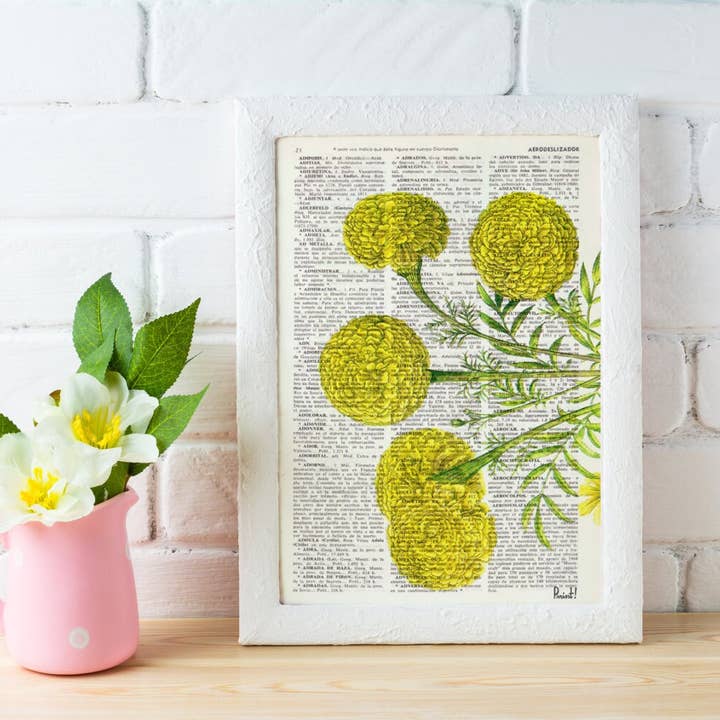 PRRINT! - Vendita all'ingrosso Stampa artistica - Arte botanica del fiore di calendula africana1