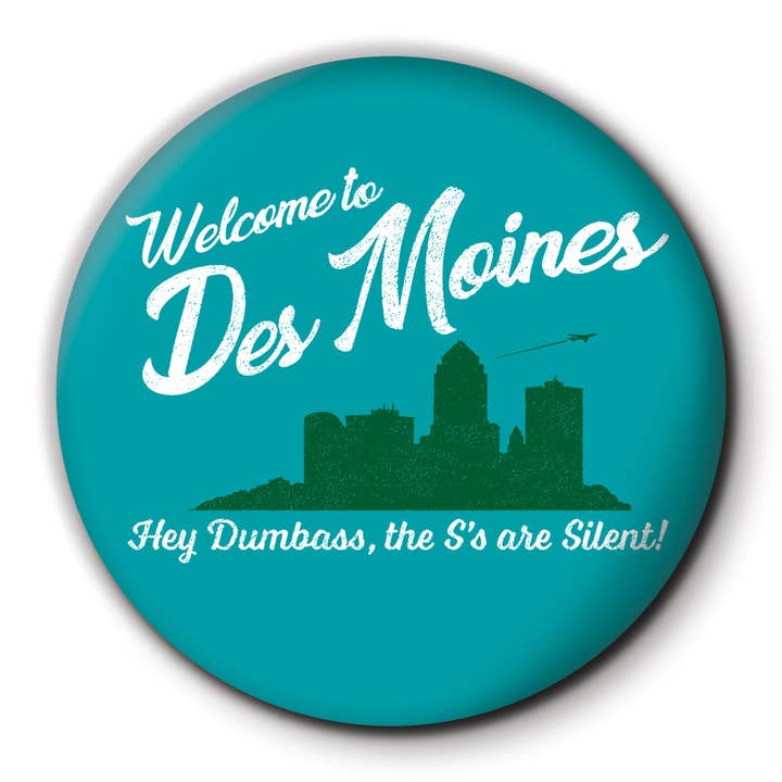 Des Moines S's are Silent Round Coaster for wholesale by Bozz Prints