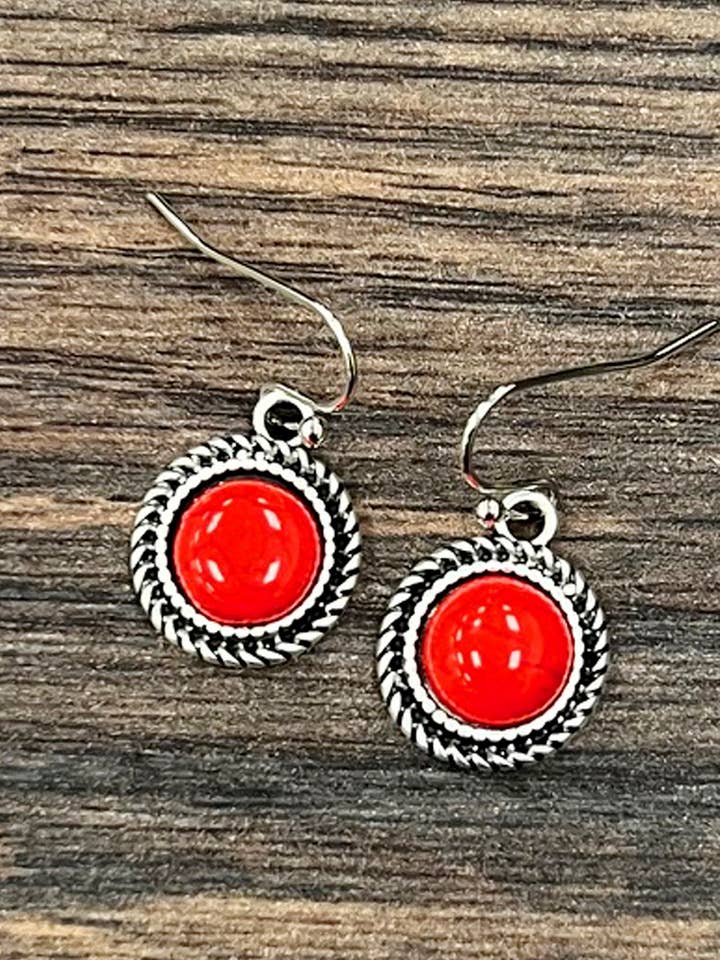 726526, 9mm Runde Sten Øreringe for engroshandel hos ISAC Trading Inc