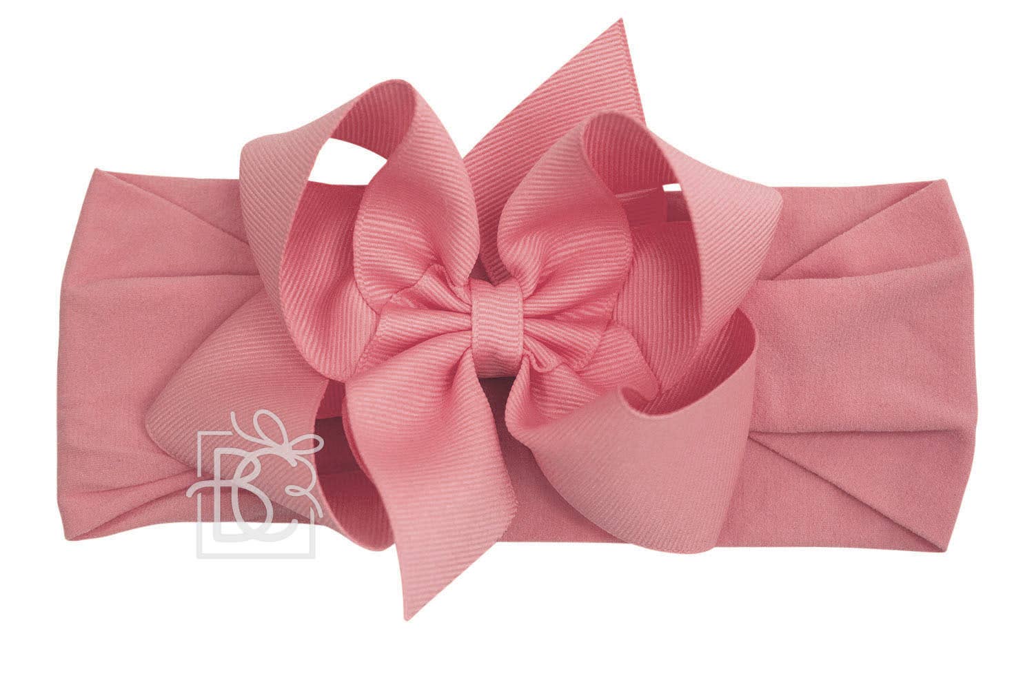 Beyond Creations, LLC - Wholesale Fashion Headband - Kids - WIDE PANTYHOSE HEADBAND W/CLASSIC GROSGRAIN BOW54