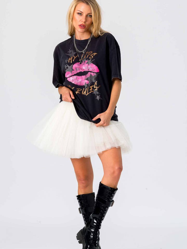 Vintage Lips T-shirt för wholesale av Ibiza Stones