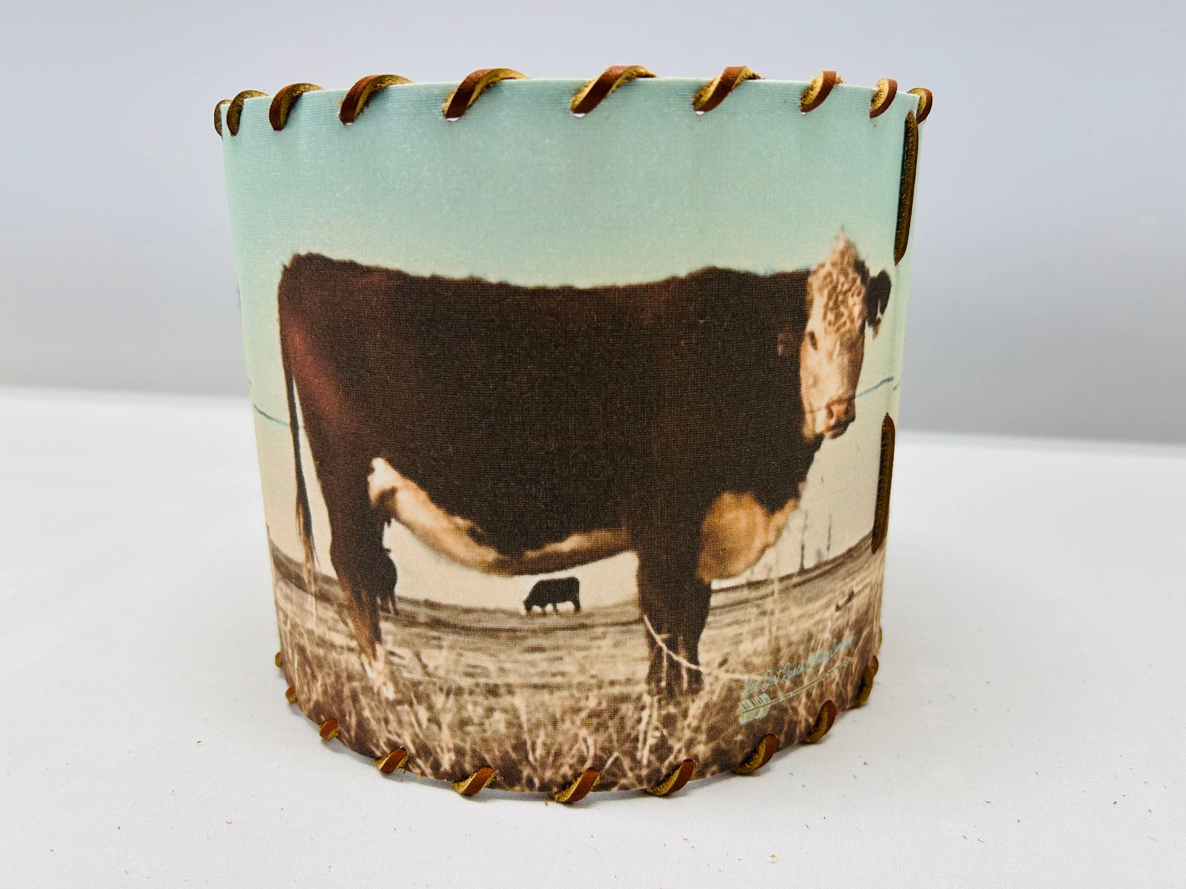 Red Dirt Ranch Clothing Company - Wholesale Lamp Shade - Lampshade Hereford Cow1