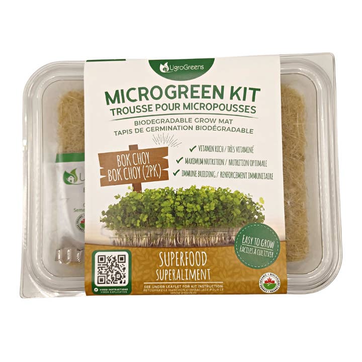 Bok Choy Microgreen Grow kit for wholesale by UgroGreens Ltd.