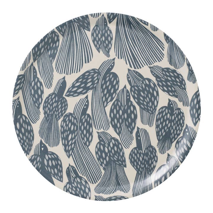 BIRDS Tray Ø38 cm - Dusty Blue for wholesale by Spira of Sweden