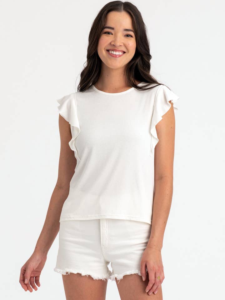 Camisole courte à volants Jolene pour la vente par ORB