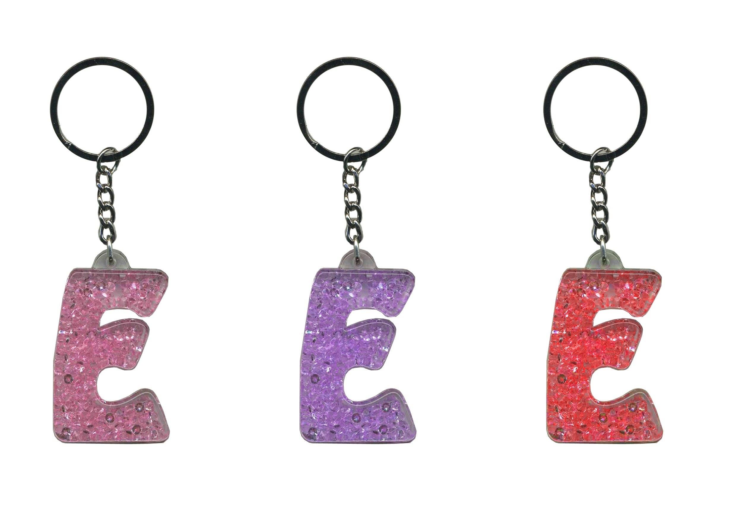 Instant Gifts International – wholesale Keychain – Women's – Itzy Glitzy Keyrings - Initial Letters4