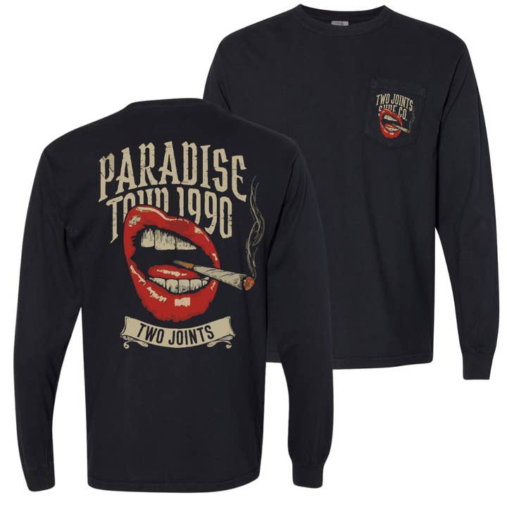 Paradise Tour Long Sleeve Pocket Tee for wholesale by Two Joints Surf Co.