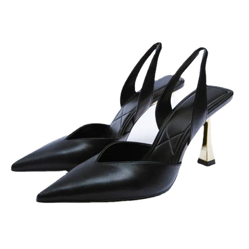 Blak Wardrob - Wholesale High Heels - Women's - Women Black High Heels Fashion Rhinestone Pumps Elegant Heel5