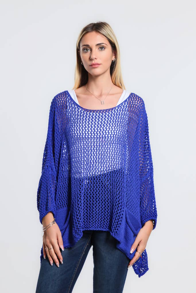 TINA Stephens Italy/Tees By Tina - Wholesale Knit Top - Women's - Lennox Open Knit Topper (BLS133)10