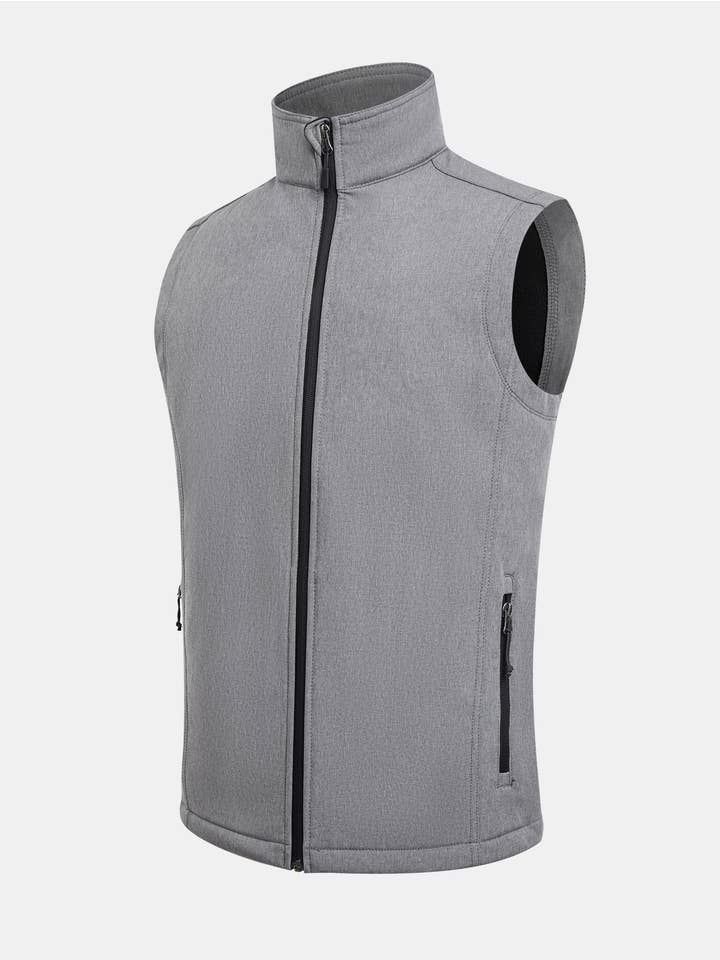 LeeHanTon - Wholesale Outerwear Vest - Men's - LeeHanTon Men’s Micro Fleece Lined Core Shell Vest13