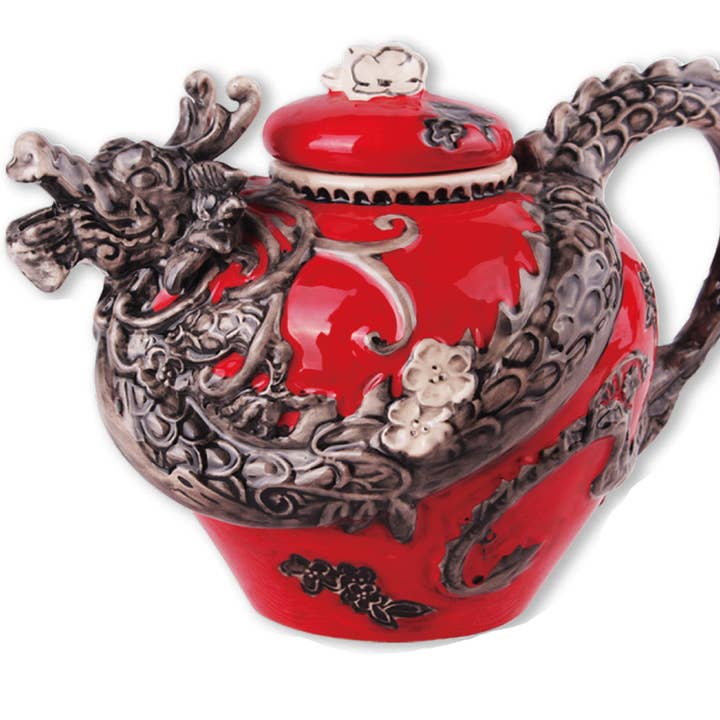Red Dragon Teapot for wholesale by Blue Sky Clayworks