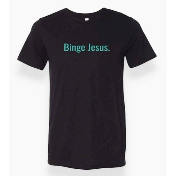 Tee Shirt-Binge Jesus-The Chosen-Black-Large for wholesale by Anchor Distributors