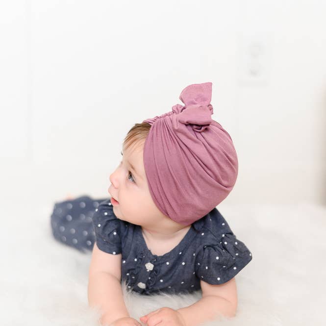 BluTaylor® - Wholesale Baby Headwrap - Baby - Classic Head Wrap Hat - Mauve2