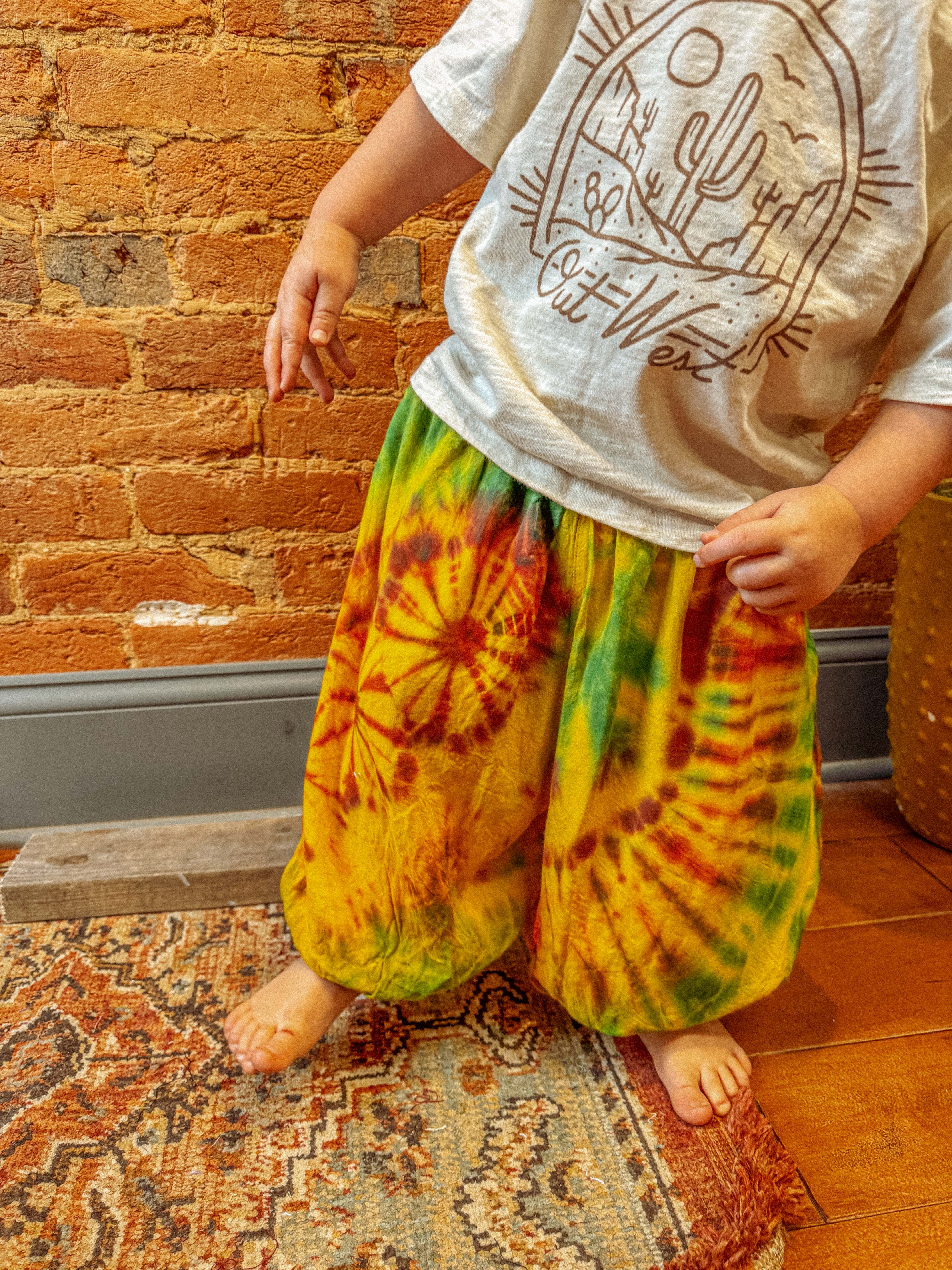 Gardenbelle Shop - Wholesale Pants - Kids - Baby Youth Kids Hippie Boho Tie Dye Pants, Children's Pants10