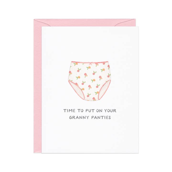 Amy Zhang - Wholesale Baby Card - Granny Panties — Funny New Grandma Congrats Card