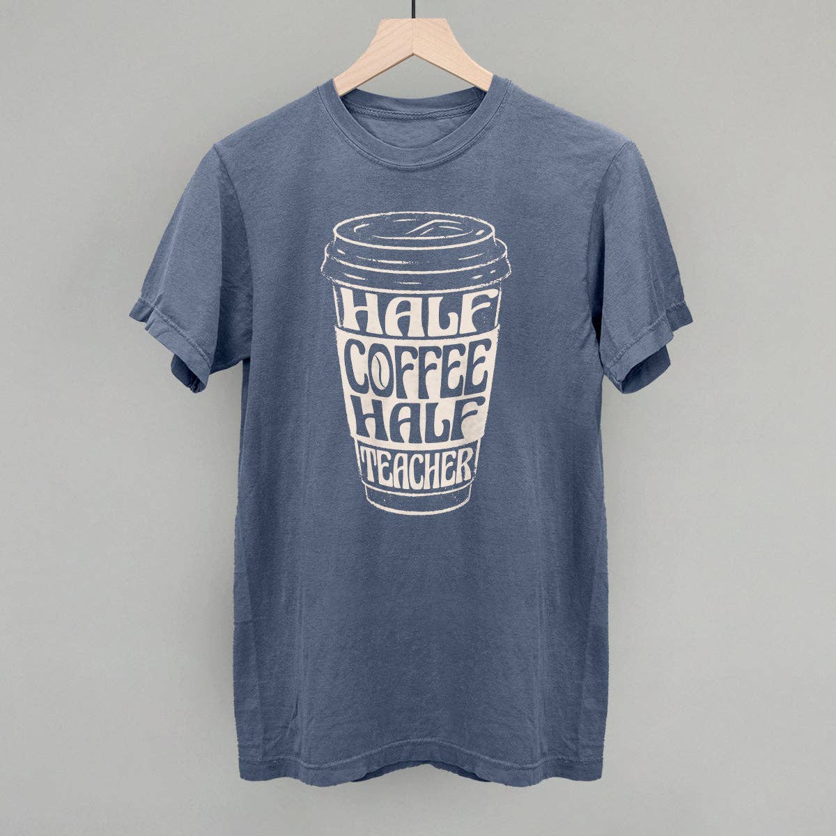 Ivy + Cloth - Wholesale Screen Printed T-Shirt - Women's - Half Coffee Half Teacher7